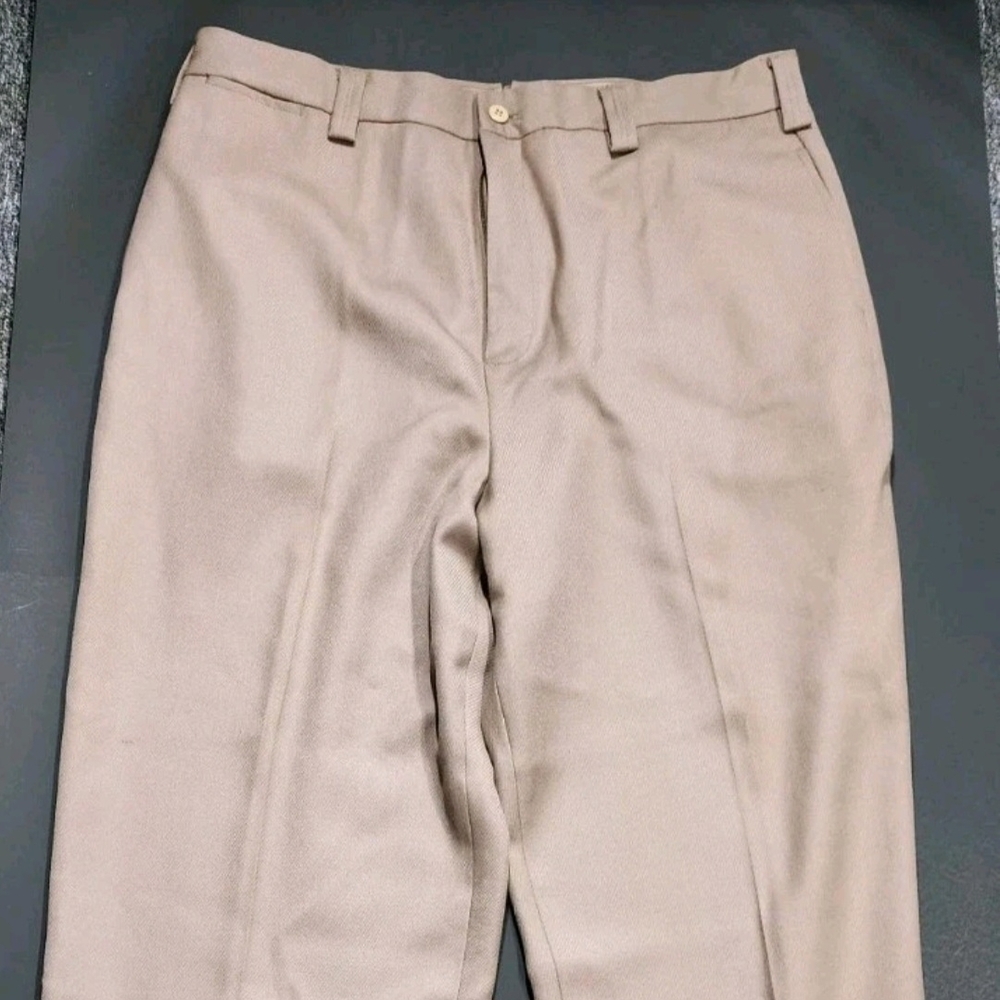 Vtg Orvis Women's‎ Pants Light Brown Size 18 Wool Tweed Dress Pant Trouser